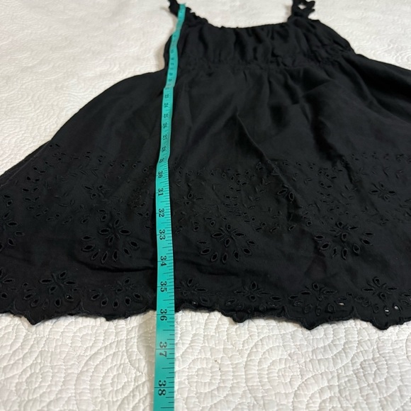 Old Navy Black Ruched Mini Sundress cotton blend - Picture 9 of 13